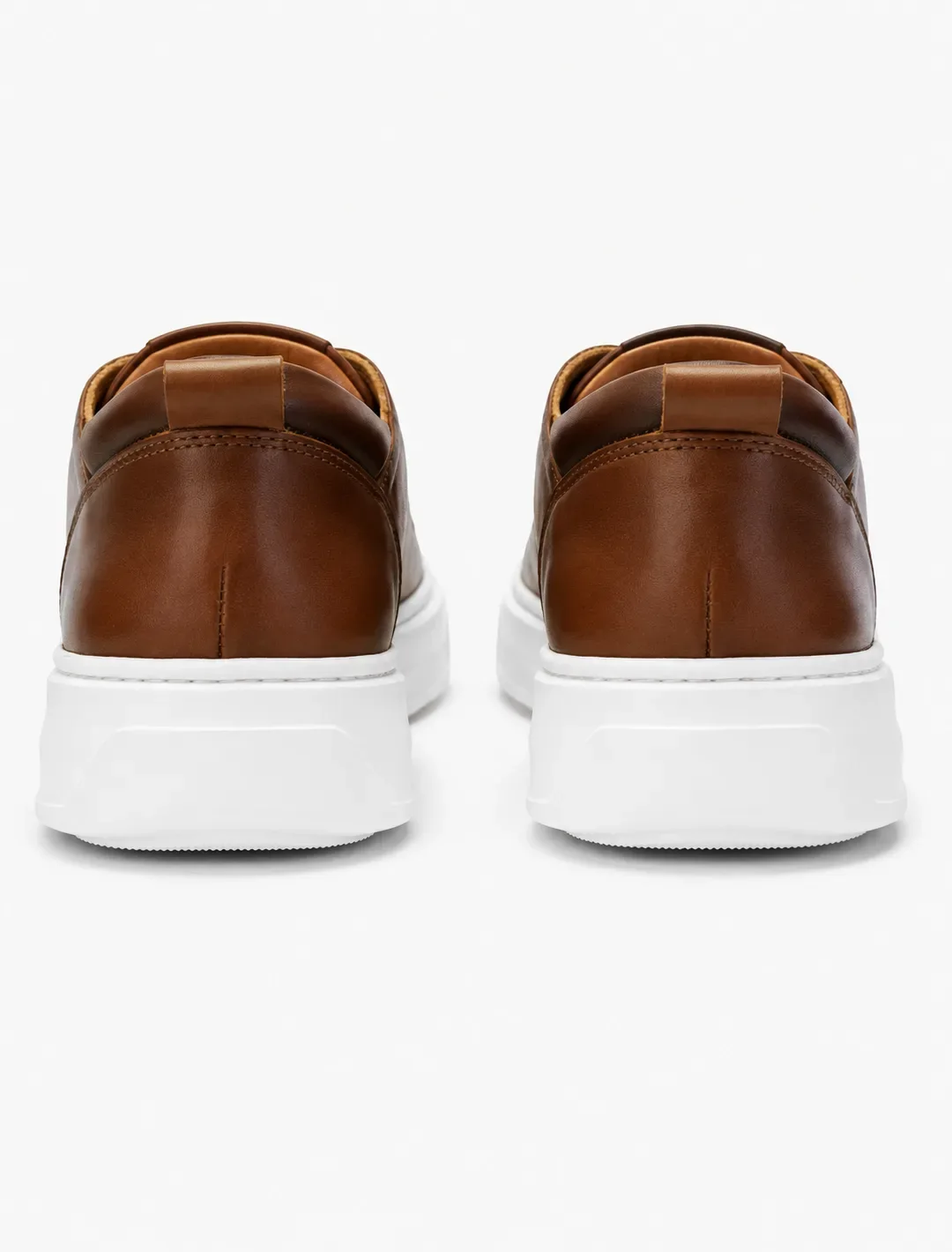 Rich Brown Leather Low-Top Sneakers | Minimalist Italian-Inspired Casual Trainers