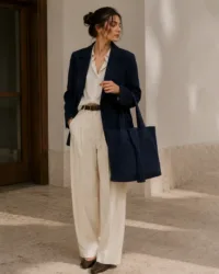 Large Navy Blue Suede Tote Bag | Tassel Shoulder Bag