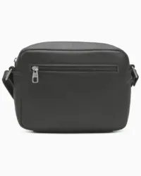 Minimalist Matte Black Camera Bag | Modern Boxy Leather Crossbody
