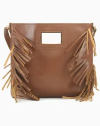 Brown Leather Fringe Crossbody Bag | Boho Shoulder Bag