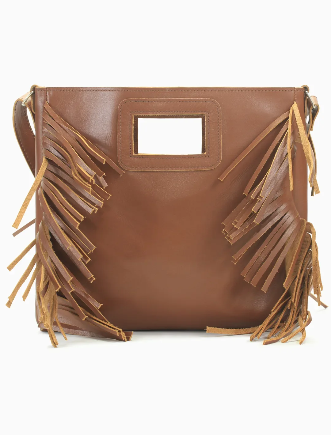 Brown Leather Fringe Crossbody Bag | Boho Shoulder Bag