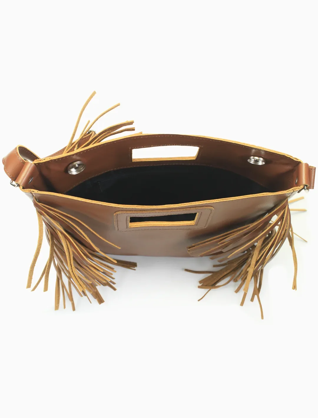 Brown Leather Fringe Crossbody Bag | Boho Shoulder Bag