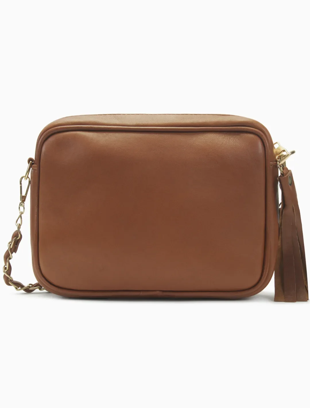 Quilted Cognac Leather Camera Bag | Timeless Caramel Diamond-Stitched Crossbody
