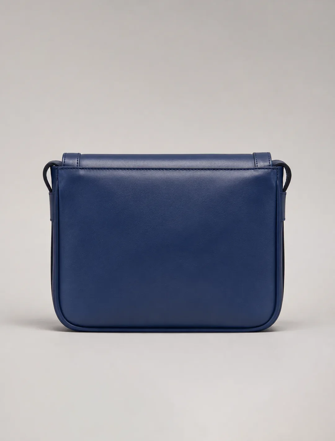 Minimalist Royal Blue Leather Flap Crossbody Bag | Modern Shoulder Bag