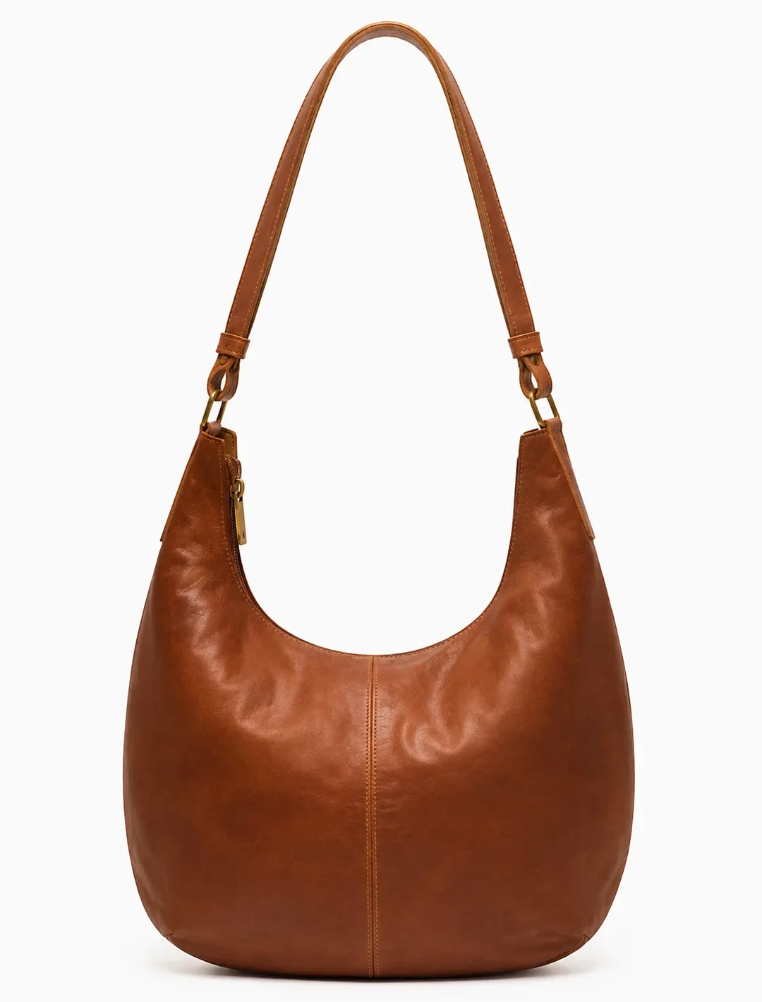 Brown Leather Hobo Bag | Minimalist Shoulder Bag