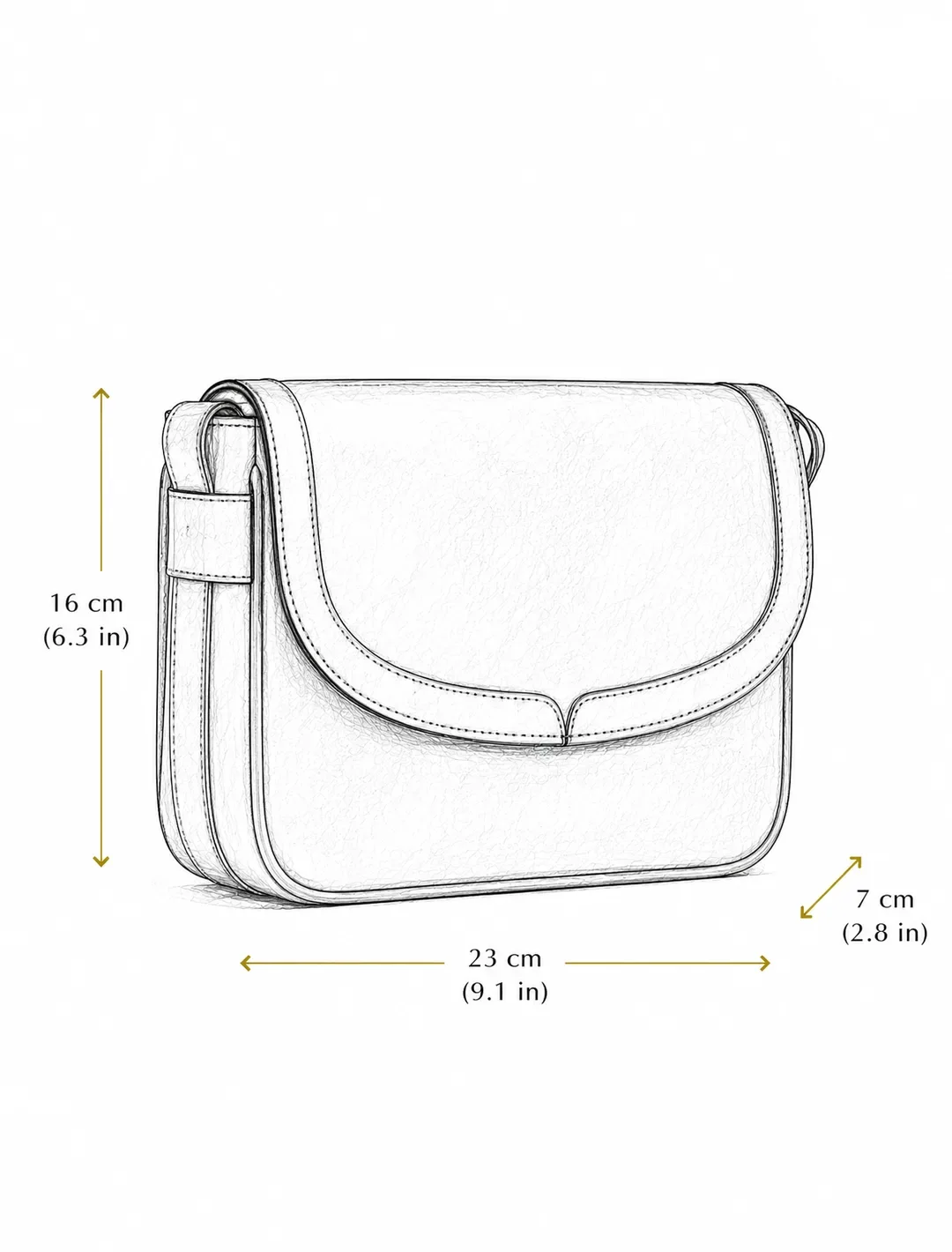 Minimalist Royal Blue Leather Flap Crossbody Bag | Modern Shoulder Bag
