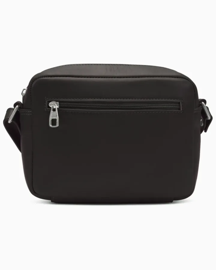 Minimalist Espresso Leather Crossbody Bag